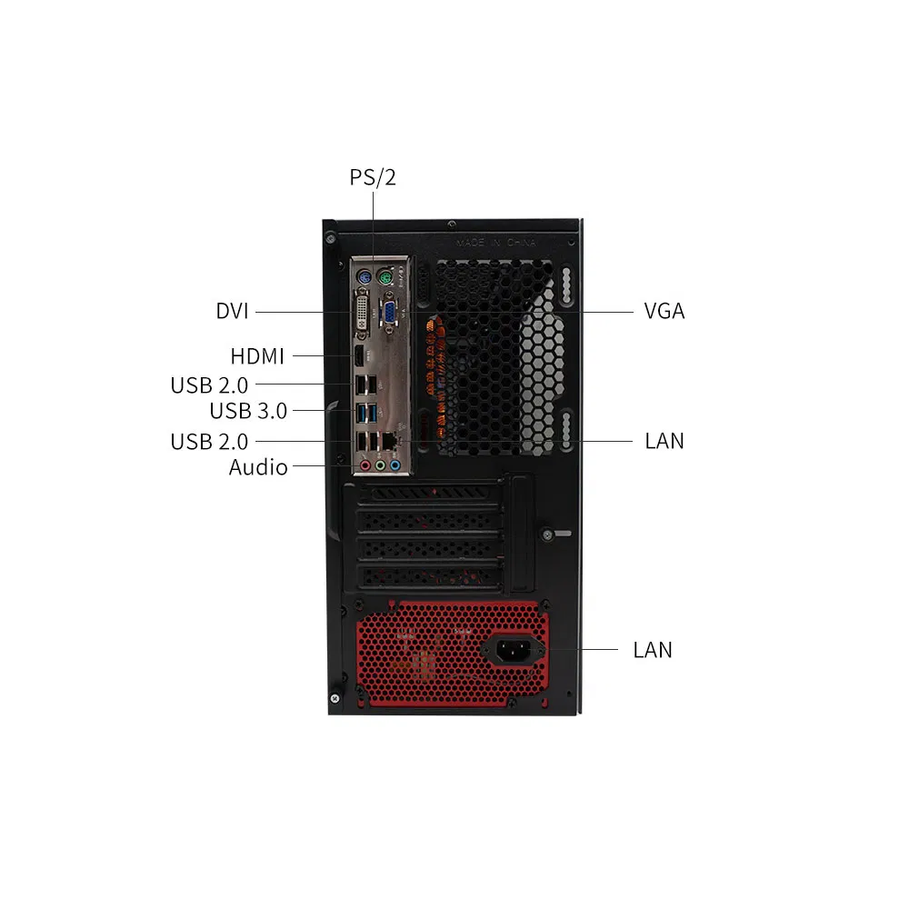 21.5"Monitor OEM Factory Assembled Core I7 8GB HDD 500GB Hot Selling Home Office Desktop Computer